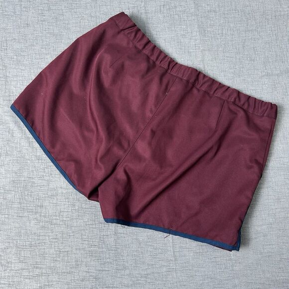Parke & ronen Maroon SOLID STRETCH HOLLER SHORTS Size 32 - Picture 6 of 8